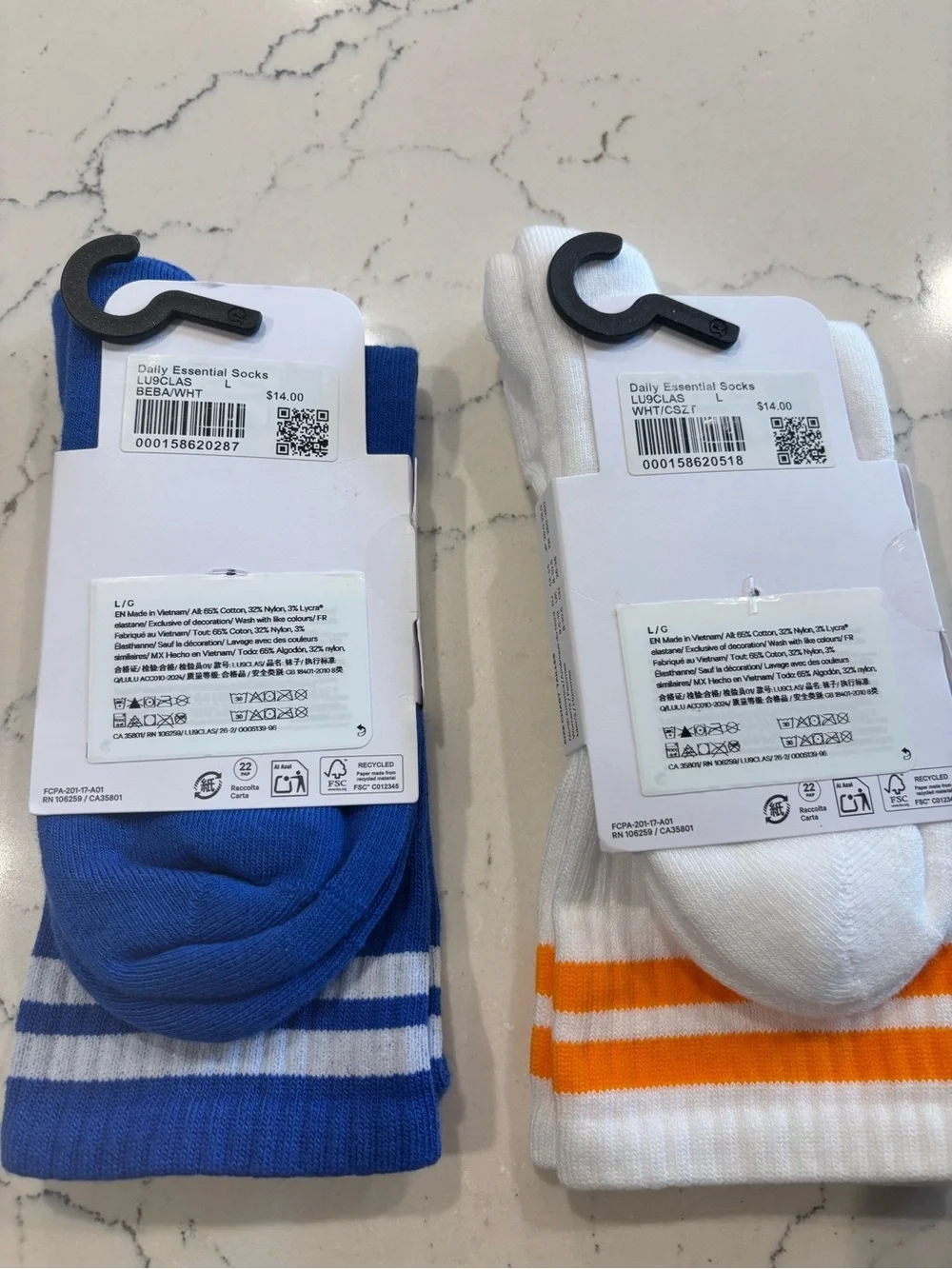 lululemon Daily Essential Crew Socks in Size Large—Buyer’s Choice NWT
